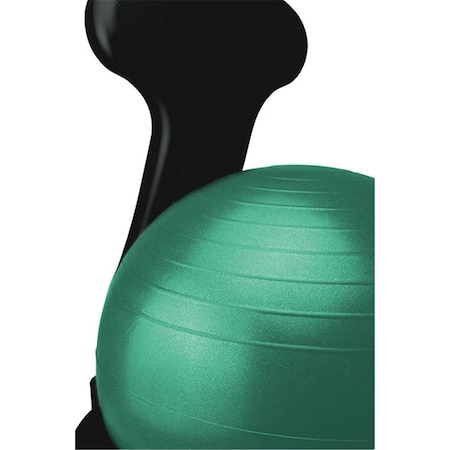 Fabrication Enterprises Cando Plastic Mobile Ball Chair With Back With O Arms Ball, Green - Adult 30-1792G